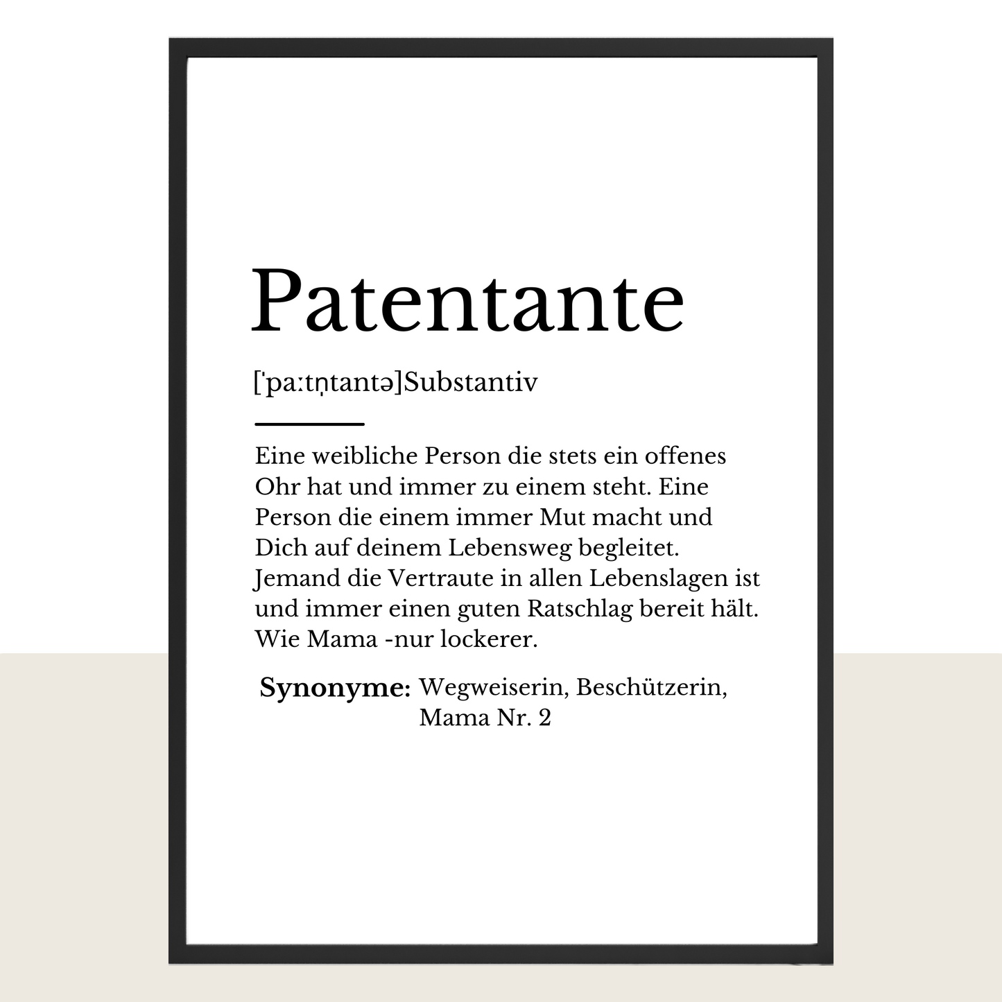 Patentante Definitions Poster
