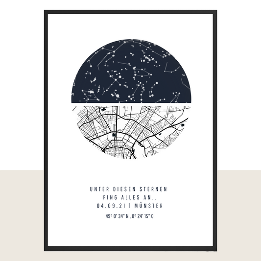 Einzigartiges Sternkarten Poster