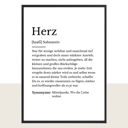 Herz Definitions Poster