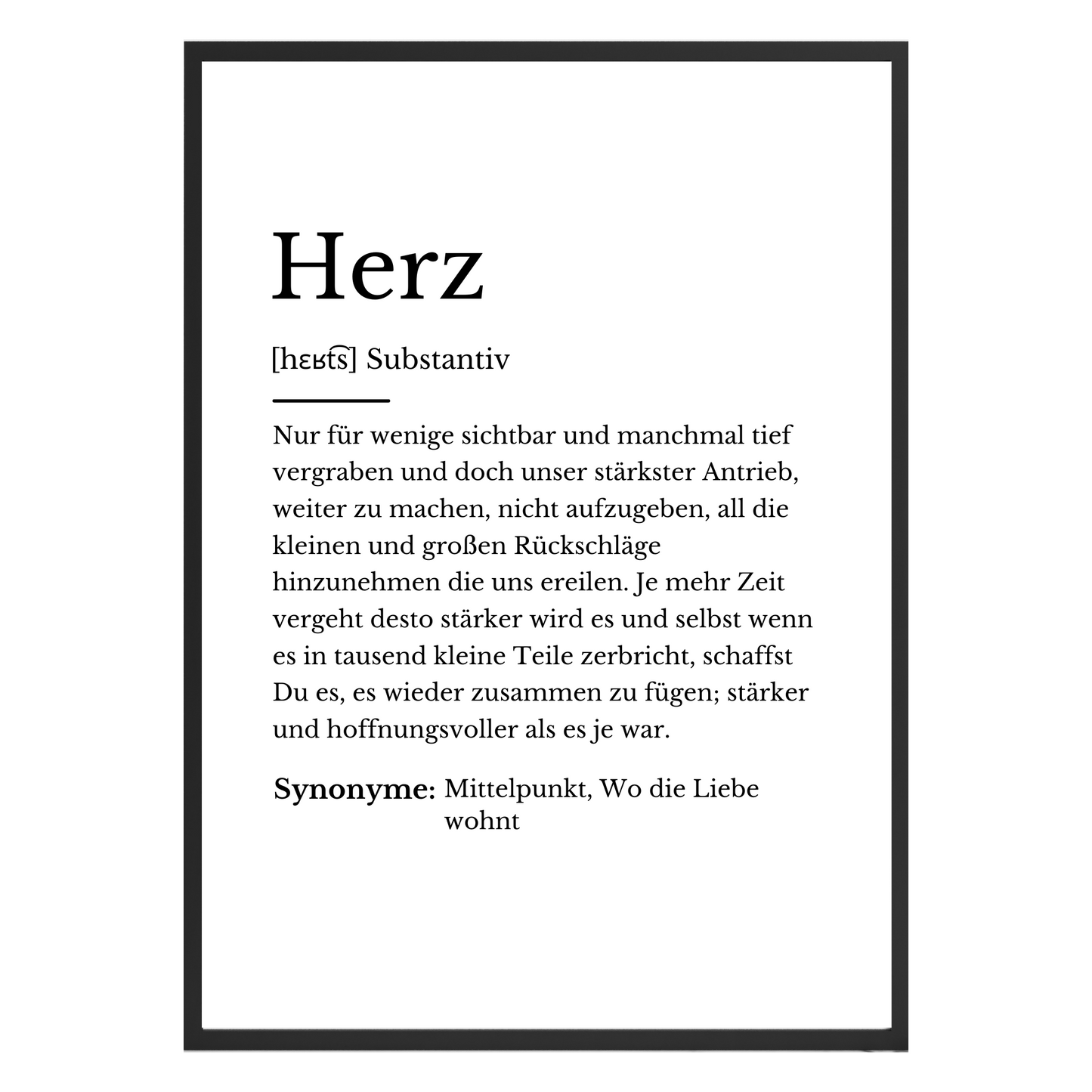 Herz Definitions Poster