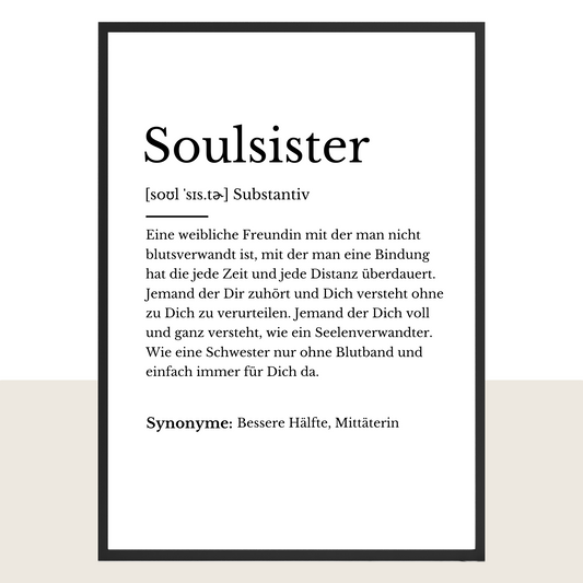 Soulsister Definitions Poster