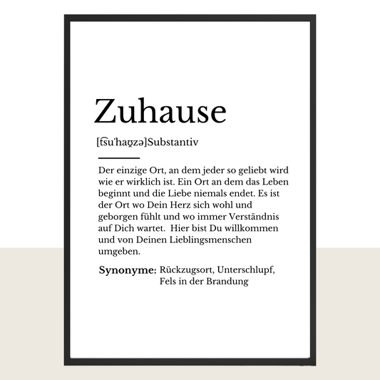 Zuhause Definitions Poster