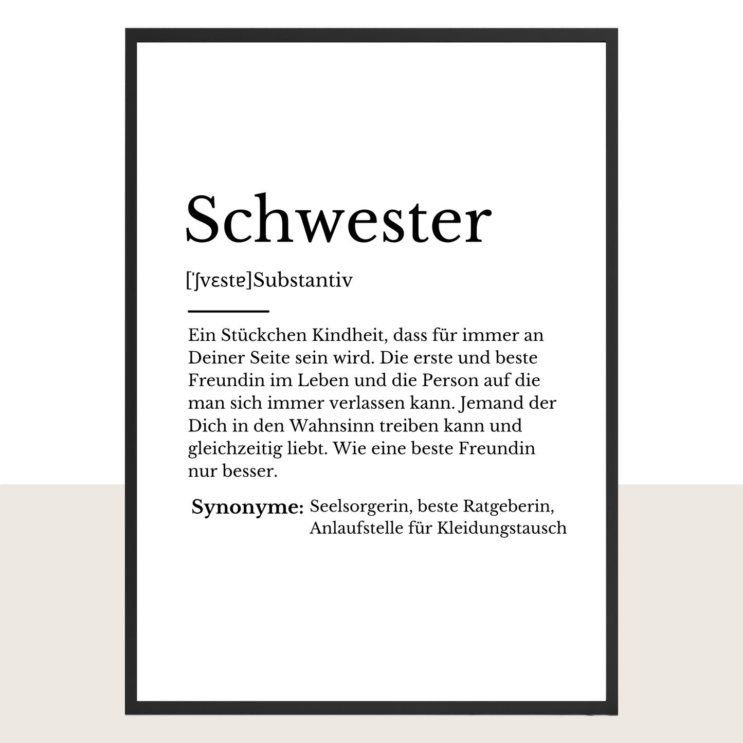 Schwester Definitions Poster