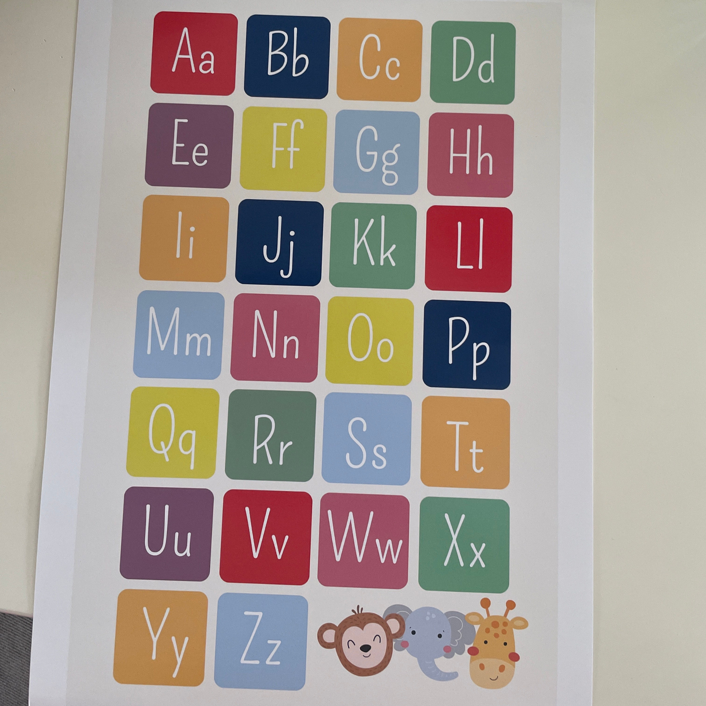 Kinderzimmer Bild, Geburtsgeschenke, ABC Lernposter